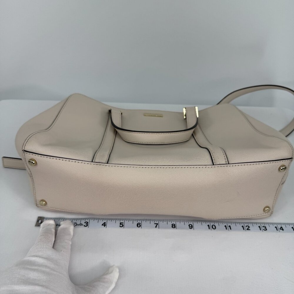 Kate Spade Newbury Lane Medium Satchel Saffiano Leather Cream - Picture 8 of 16
